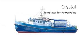  Presentation with oktoberfest bavarian white and blue - Amazing PPT theme having blue boat under the white backdrop and a white colored foreground