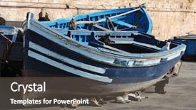  Presentation with cats - Cool new slide deck with blue boats and resting cats backdrop and a  colored foreground