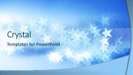  Presentation with blue - Colorful presentation theme enhanced with blue bokeh background close up backdrop and a sky blue colored foreground