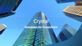  Presentation with high rise building - Audience pleasing PPT theme consisting of blue bottom line - high rise building backdrop and a  colored foreground