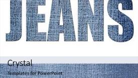  Presentation with jeans - PPT theme with blue bottom line - inscription jeans on jeans background background and a light blue colored foreground