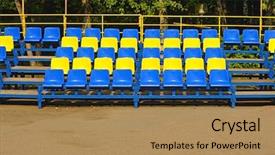  Presentation with blue line - PPT theme having blue bottom line - seat background and a coral colored foreground