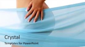  Presentation with slim body - Audience pleasing presentation consisting of blue bottom line - slim woman body backdrop and a light blue colored foreground