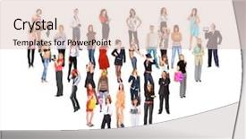  Presentation with blue line - PPT layouts consisting of blue bottom line - team group icon background and a  colored foreground