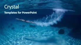  Presentation with sea - Amazing presentation theme having baseball players in action on the stadium backdrop and a gray colored foreground