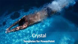  Presentation with sea - Amazing slide deck having blue bottom line - young man jumping backdrop and a teal colored foreground