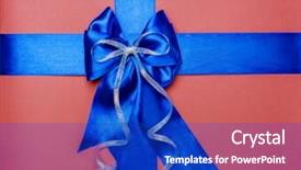  Presentation with silk - Slides having blue bow made from silk background and a royal blue colored foreground