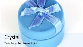  Presentation with jewelry - Colorful slide set enhanced with blue box for jewelry isolated backdrop and a  colored foreground