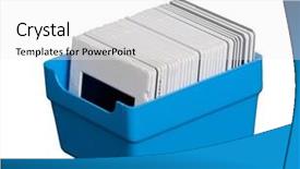 Presentation with film - Presentation theme enhanced with blue box with transparency film background and a white colored foreground