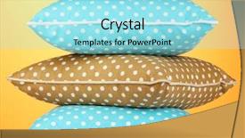  Presentation with blue orange - Audience pleasing presentation theme consisting of blue bright pillows on orange background backdrop and a arctic colored foreground