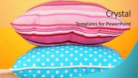  Presentation with blue orange - Presentation theme with blue-bright-pillows-on-orange background and a lemonade colored foreground