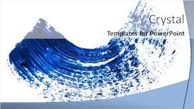  Presentation with abstract blue texture - Presentation design having blue-brush-stroke-and-texture background and a white colored foreground
