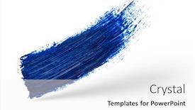  Presentation with abstract blue texture - Audience pleasing presentation theme consisting of blue-brush-stroke-and-texture backdrop and a white colored foreground