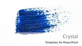  Presentation with abstract blue texture - Presentation featuring blue-brush-stroke-and-texture background and a white colored foreground