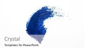  Presentation with abstract blue texture - Cool new theme with blue-brush-stroke-and-texture backdrop and a white colored foreground