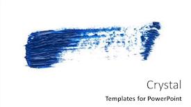  Presentation with abstract blue texture - Amazing slide deck having blue-brush-stroke-and-texture backdrop and a white colored foreground