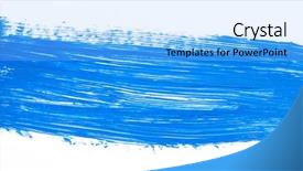  Presentation with brush stroke - Colorful PPT theme enhanced with blue brush stroke isolated backdrop and a light blue colored foreground