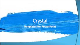  Presentation with brush stroke - Amazing slides having blue brush stroke isolated backdrop and a teal colored foreground