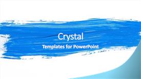  Presentation with brush stroke - Cool new slides with blue brush stroke isolated backdrop and a teal colored foreground