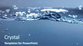  Presentation with bubble - Slide set having blue bubble - water splash background and a  colored foreground