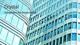  Presentation with business proposal blue - PPT theme enhanced with blue building windows of business background and a arctic colored foreground