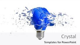  Presentation with speed - Presentation theme consisting of blue-bulb-destroying-on-white background and a sky blue colored foreground