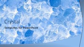  Presentation with mineral - PPT theme having blue-calcite-mineral-seamless-texture background and a light blue colored foreground