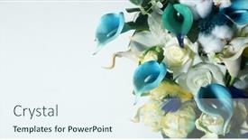  Presentation with calla - Slide deck enhanced with blue-calla-lilies background and a sky blue colored foreground