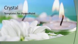  Presentation with blue spa - Amazing PPT theme having blue candle - spa backdrop and a  colored foreground