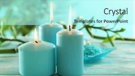 Presentation with blue spa - Cool new theme with blue candles with spa salt backdrop and a arctic colored foreground