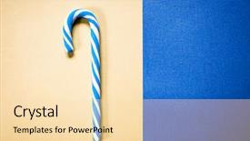  Presentation with blue and yellow music - Presentation having blue candy cane on yellow background and a lemonade colored foreground