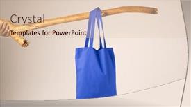  Presentation with canvas - Theme with blue-canvas-bag-hanging and a lemonade colored foreground