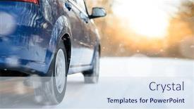  Presentation with moving - Audience pleasing PPT layouts consisting of blue-car-moving-fast backdrop and a sky blue colored foreground