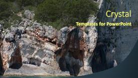  Presentation with greece blue - Audience pleasing PPT layouts consisting of blue-caves-on-zakynthos-island backdrop and a tawny brown colored foreground