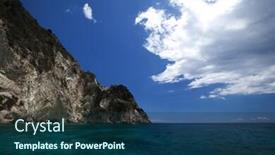  Presentation with greece blue - PPT layouts having blue caves on zakynthos island greece background and a ocean colored foreground