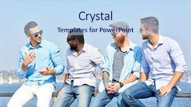  Presentation with relaxing - Amazing PPT theme having blue celebration - young men relaxing backdrop and a sky blue colored foreground