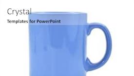  Presentation with ceramic - Cool new presentation design with blue-ceramic-mug backdrop and a white colored foreground