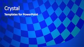  Presentation with checkered flag - Presentation featuring blue checkered background background and a cobalt blue colored foreground