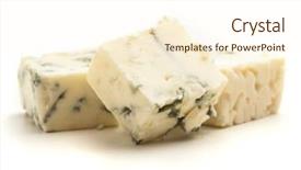  Presentation with blue cheese - Beautiful slide set featuring blue cheese isolated on a white background backdrop and a cream colored foreground