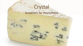  Presentation with blue cheese - Cool new slide set with blue cheese on white background backdrop and a cream colored foreground