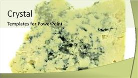  Presentation with blue cheese - Presentation theme featuring blue cheese or bleu background and a soft green colored foreground