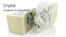  Presentation with blue cheese - Beautiful presentation theme featuring blue cheese backdrop and a white colored foreground