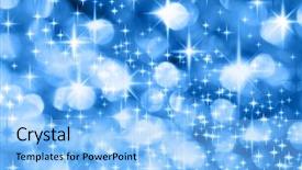  Presentation with blue stars - Colorful PPT theme enhanced with blue christmas background with stars backdrop and a light blue colored foreground