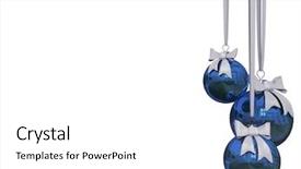  Presentation with white christmas - Amazing presentation theme having blue christmas ball isolated backdrop and a white colored foreground