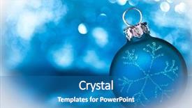  Presentation with outer space christmas - Beautiful PPT theme featuring blue christmas card with copy backdrop and a teal colored foreground