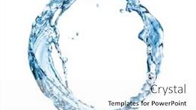  Presentation with fresh water - Colorful presentation theme enhanced with blue-circle-made-of-fresh backdrop and a white colored foreground