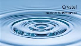  Presentation with water drop - Cool new slides with water drop falling into water backdrop and a light blue colored foreground