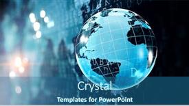  Presentation with blue circuit board - Presentation featuring blue-circuit-board-background background and a ocean colored foreground