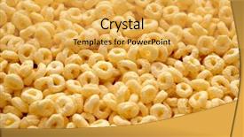  Presentation with abstract round shapes - Cool new theme with blue circular water design - round shapes arranged as background backdrop and a  colored foreground