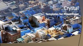  Presentation with city india - Slide deck with seeding growth as a business concept of success background and a coral colored foreground